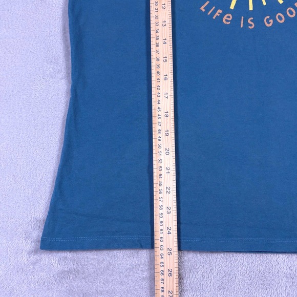 Life Is Good Womens Blue Good Day Sunshine Crusher Tee Graphic T-Shirt Large - Picture 6 of 11